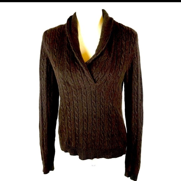 Lauren Ralph Lauren Sweaters - Cable knit brown Ralph Lauren sweater classic fall casual  preppy designer logo